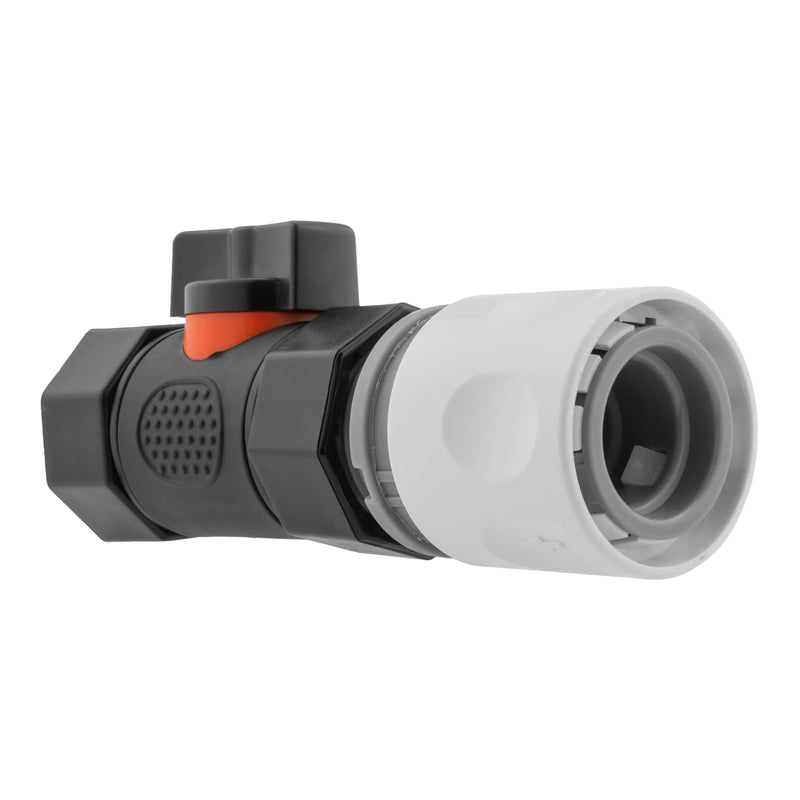 Hose Connector WL with In-Line BSPF Threaded Valve - Home & Garden > Lawn & Garden > Watering & Irrigation > Garden Hose Fittings & Valves > Garden Hose Fittings Garden watering