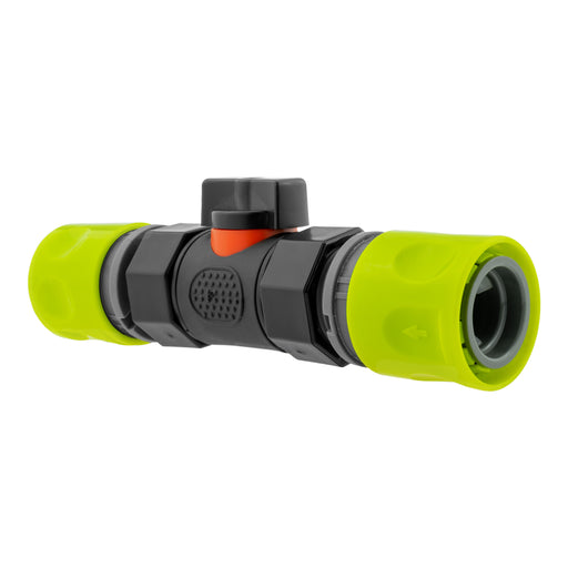 In-Line BSPF Valve with 2 x Hose Connectors Lime - Home & Garden > Lawn & Garden > Watering & Irrigation > Garden Hose Fittings & Valves > Garden Hose Fittings Garden watering