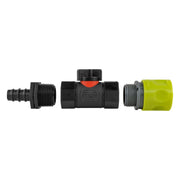 Hose Connector Lime with In-Line BSPF Valve and 16mm Barbed Straight - Home & Garden > Lawn & Garden > Watering & Irrigation > Garden Hose Fittings & Valves > Garden Hose Fittings Garden watering