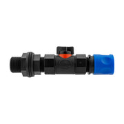 Hose Connector Blue with In-Line BSPF Valve and Water Butt Connector - Home & Garden > Lawn & Garden > Watering & Irrigation > Garden Hose Fittings & Valves > Garden Hose Fittings Garden watering