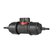 In-Line BSPM Valve with 2 x 4mm Barb Micro Connectors - Home & Garden > Lawn & Garden > Watering & Irrigation > Garden Hose Fittings & Valves > Garden Hose Fittings Garden watering