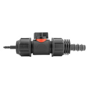 4mm Barb Micro Connector with In-Line BSPM Valve and 16mm Barbed Straight - Home & Garden > Lawn & Garden > Watering & Irrigation > Garden Hose Fittings & Valves > Garden Hose Fittings Garden watering