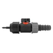 4mm Barb Micro Connector with In-Line BSPM Valve and 20mm Barbed Straight - Home & Garden > Lawn & Garden > Watering & Irrigation > Garden Hose Fittings & Valves > Garden Hose Fittings Garden watering