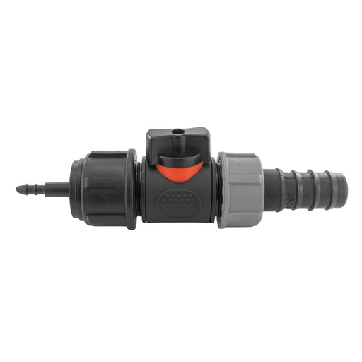 4mm Barb Micro Connector with In-Line BSPM Valve and 20mm Barbed Straight - Home & Garden > Lawn & Garden > Watering & Irrigation > Garden Hose Fittings & Valves > Garden Hose Fittings Garden watering