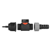 4mm Barb Micro Connector with In-Line BSPM Valve and 20mm Barbed Straight - Home & Garden > Lawn & Garden > Watering & Irrigation > Garden Hose Fittings & Valves > Garden Hose Fittings Garden watering