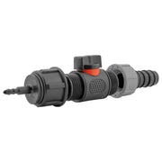 4mm Barb Micro Connector with In-Line BSPM Valve and 20mm Barbed Straight - Home & Garden > Lawn & Garden > Watering & Irrigation > Garden Hose Fittings & Valves > Garden Hose Fittings Garden watering