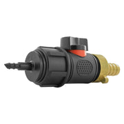4mm Barb Micro Connector with In-Line BSPM Valve and 13mm Brass Barb - Home & Garden > Lawn & Garden > Watering & Irrigation > Garden Hose Fittings & Valves > Garden Hose Fittings Garden watering