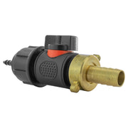 4mm Barb Micro Connector with In-Line BSPM Valve and 13mm Brass Barb - Home & Garden > Lawn & Garden > Watering & Irrigation > Garden Hose Fittings & Valves > Garden Hose Fittings Garden watering