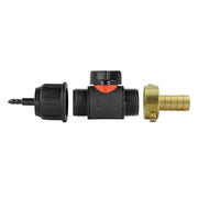 4mm Barb Micro Connector with In-Line BSPM Valve and 13mm Brass Barb - Home & Garden > Lawn & Garden > Watering & Irrigation > Garden Hose Fittings & Valves > Garden Hose Fittings Garden watering