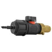 4mm Barb Micro Connector with In-Line BSPM Valve and 19mm Brass Barb - Home & Garden > Lawn & Garden > Watering & Irrigation > Garden Hose Fittings & Valves > Garden Hose Fittings Garden watering