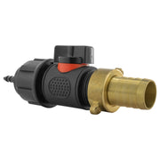 4mm Barb Micro Connector with In-Line BSPM Valve and 19mm Brass Barb - Home & Garden > Lawn & Garden > Watering & Irrigation > Garden Hose Fittings & Valves > Garden Hose Fittings Garden watering
