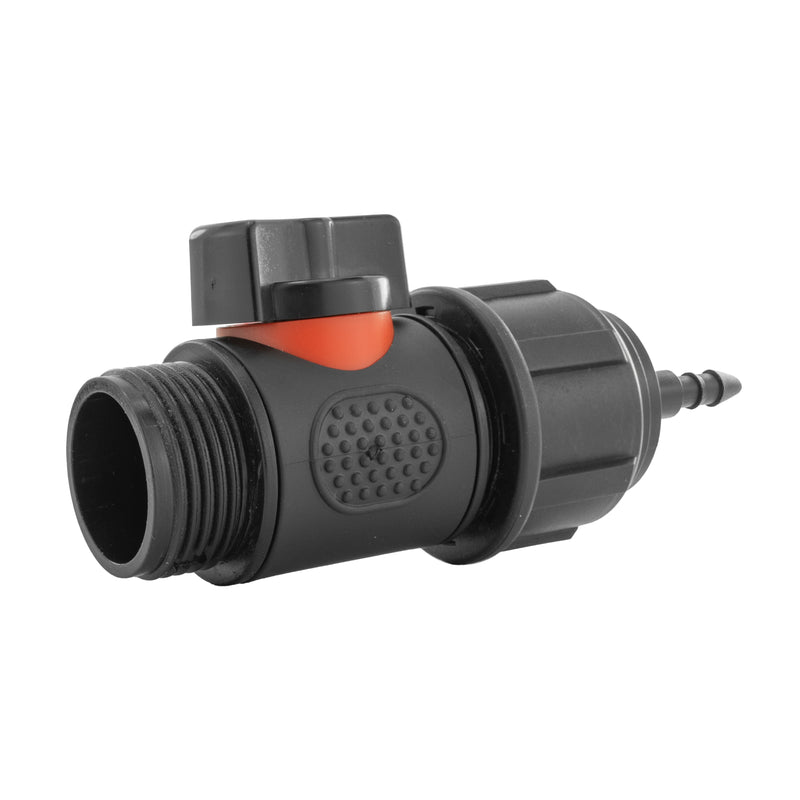 4mm Barb Micro Connector with In-Line BSPM Threaded Valve - Home & Garden > Lawn & Garden > Watering & Irrigation > Garden Hose Fittings & Valves > Garden Hose Fittings Garden watering