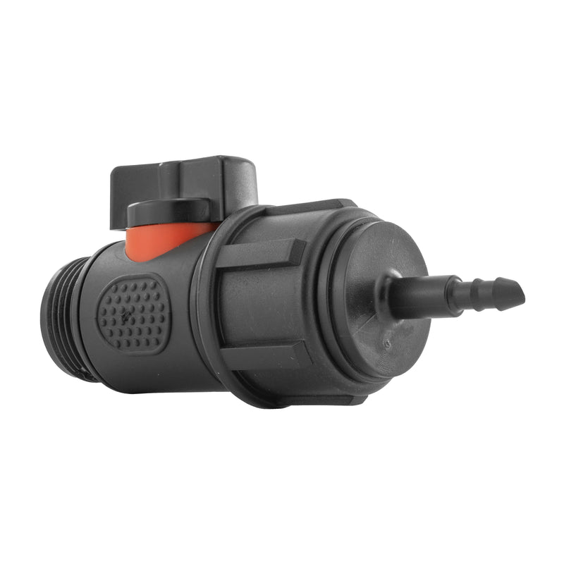 4mm Barb Micro Connector with In-Line BSPM Threaded Valve - Home & Garden > Lawn & Garden > Watering & Irrigation > Garden Hose Fittings & Valves > Garden Hose Fittings Garden watering