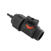 4mm Barb Micro Connector with In-Line BSPM Threaded Valve - Home & Garden > Lawn & Garden > Watering & Irrigation > Garden Hose Fittings & Valves > Garden Hose Fittings Garden watering