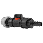 20mm MDPE Straight with In-Line BSPM Valve and 16mm Barbed Straight - Home & Garden > Lawn & Garden > Watering & Irrigation > Garden Hose Fittings & Valves > Garden Hose Fittings Garden watering