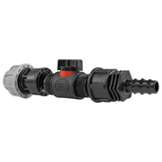 20mm MDPE Straight with In-Line BSPM Valve and 16mm Barbed Straight - Home & Garden > Lawn & Garden > Watering & Irrigation > Garden Hose Fittings & Valves > Garden Hose Fittings Garden watering