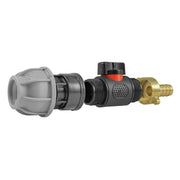 20mm MDPE Straight with In-Line BSPM Valve and 13mm Brass Barb - Home & Garden > Lawn & Garden Garden watering