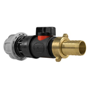 20mm MDPE Straight with In-Line BSPM Valve and 19mm Brass Barb - Home & Garden > Lawn & Garden Garden watering