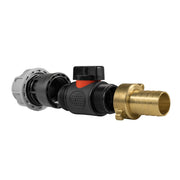 20mm MDPE Straight with In-Line BSPM Valve and 19mm Brass Barb - Home & Garden > Lawn & Garden Garden watering