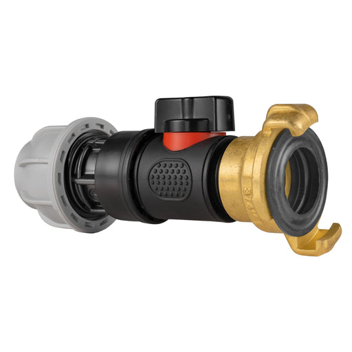 20mm MDPE Straight with In-Line BSPM Valve and Geka Type Connector - Home & Garden > Lawn & Garden Garden watering