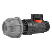 20mm MDPE Straight with In-Line BSPM Threaded Valve - Home & Garden > Lawn & Garden > Watering & Irrigation > Garden Hose Fittings & Valves > Garden Hose Fittings Garden watering