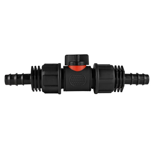 In-Line BSPM Valve with 2 x 16mm Barbed Straight Connectors - Home & Garden > Lawn & Garden Garden watering
