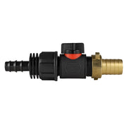 16mm Barbed Straight with In-Line BSPM Valve and 19mm Brass Barb - Home & Garden > Lawn & Garden Garden watering