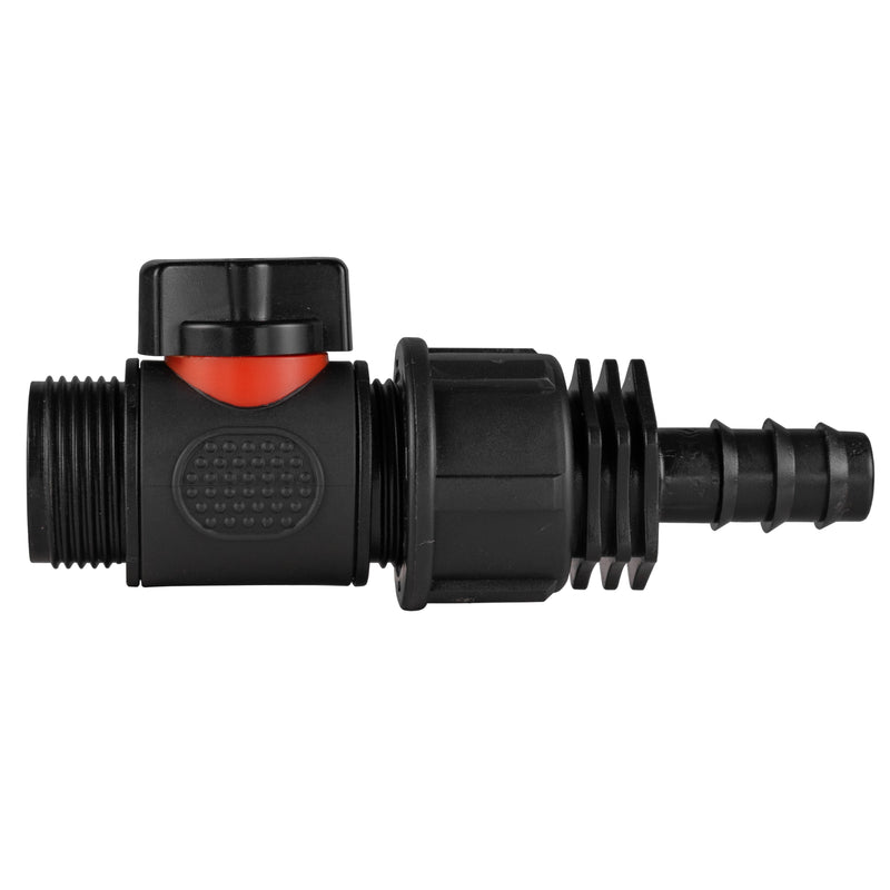 16mm Barbed Straight with In-Line BSPM Threaded Valve - Home & Garden > Lawn & Garden Garden watering