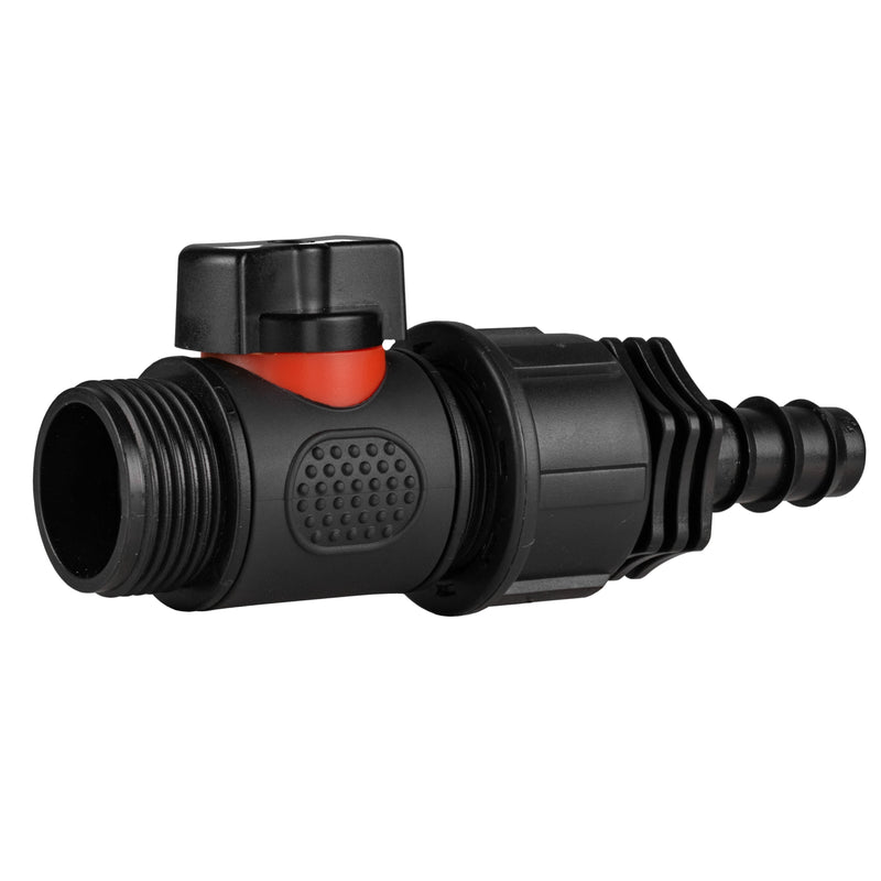 16mm Barbed Straight with In-Line BSPM Threaded Valve - Home & Garden > Lawn & Garden Garden watering