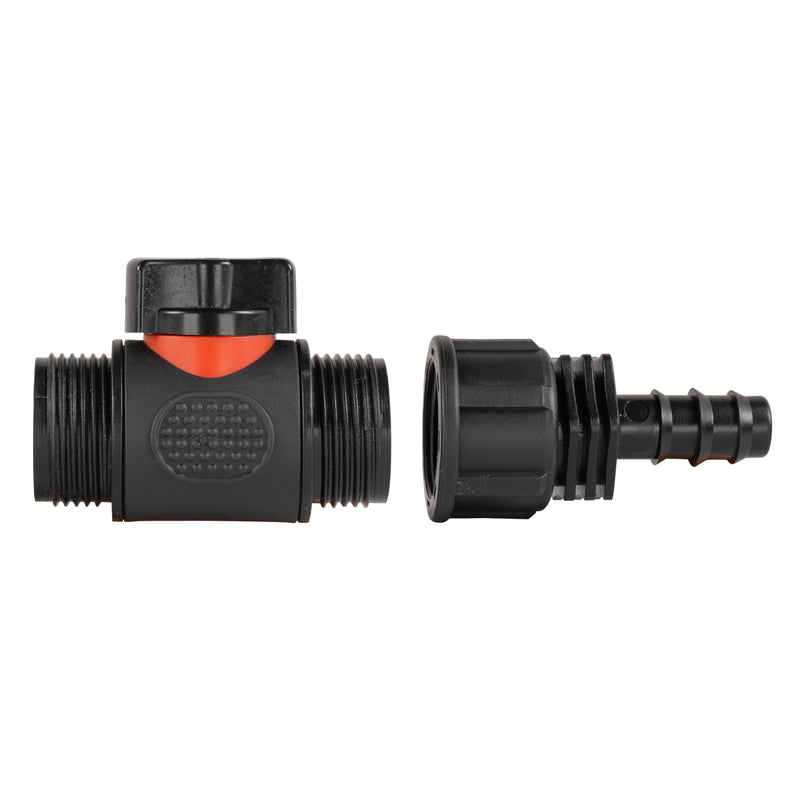 16mm Barbed Straight with In-Line BSPM Threaded Valve - Home & Garden > Lawn & Garden Garden watering