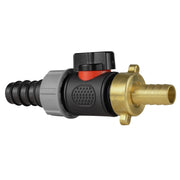 20mm Barbed Straight with In-Line BSPM Valve and 13mm Brass Barb - Home & Garden > Lawn & Garden Garden watering