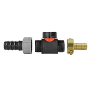 20mm Barbed Straight with In-Line BSPM Valve and 13mm Brass Barb - Home & Garden > Lawn & Garden Garden watering