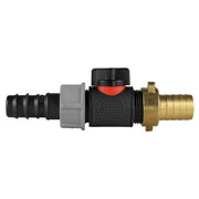 20mm Barbed Straight with In-Line BSPM Valve and 19mm Brass Barb - Home & Garden > Lawn & Garden Garden watering