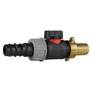 20mm Barbed Straight with In-Line BSPM Valve and 19mm Brass Barb - Home & Garden > Lawn & Garden Garden watering