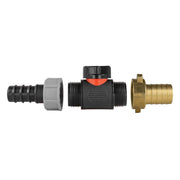 20mm Barbed Straight with In-Line BSPM Valve and 19mm Brass Barb - Home & Garden > Lawn & Garden Garden watering