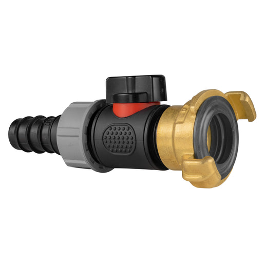 20mm Barbed Straight with In-Line BSPM Valve and Geka Type Connector - Home & Garden > Lawn & Garden Garden watering