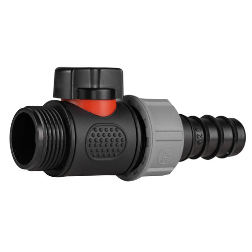 20mm Barbed Straight with In-Line BSPM Threaded Valve - Home & Garden > Lawn & Garden Garden watering