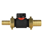 13mm Brass Barb with In-Line BSPM Valve and 19mm Brass Barb - Home & Garden > Lawn & Garden Garden watering