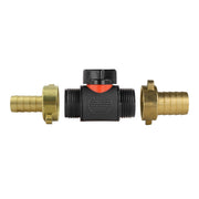 13mm Brass Barb with In-Line BSPM Valve and 19mm Brass Barb - Home & Garden > Lawn & Garden Garden watering