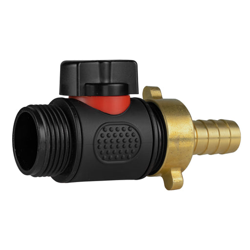 13mm Brass Barb with In-Line BSPM Threaded Valve - Home & Garden > Lawn & Garden Garden watering
