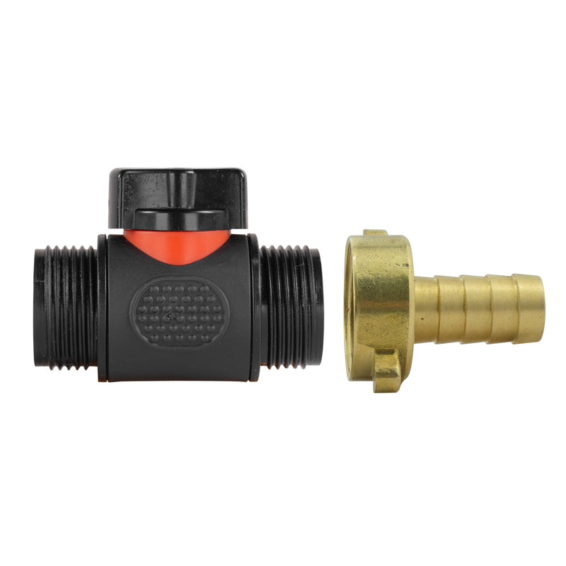 13mm Brass Barb with In-Line BSPM Threaded Valve - Home & Garden > Lawn & Garden Garden watering