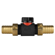 In-Line BSPM Valve with 2 x 19mm Brass Barb Connectors - Home & Garden > Lawn & Garden Garden watering