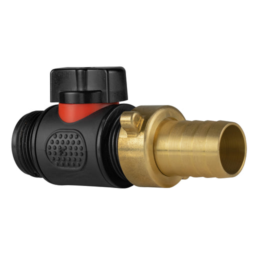 19mm Brass Barb with In-Line BSPM Threaded Valve - Home & Garden > Lawn & Garden Garden watering