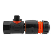 3/4" BSPF Thread Quick Connect Valve with Hose Connector Black - Home & Garden > Lawn & Garden > Watering & Irrigation > Garden Hose Fittings & Valves > Garden Hose Fittings Garden watering