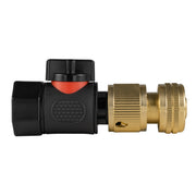 3/4" BSPF Thread Quick Connect Valve with Hose Connector Brass - Home & Garden > Lawn & Garden > Watering & Irrigation > Garden Hose Fittings & Valves > Garden Hose Fittings Garden watering