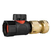 3/4" BSPF Thread Quick Connect Valve with Hose Connector Brass - Home & Garden > Lawn & Garden > Watering & Irrigation > Garden Hose Fittings & Valves > Garden Hose Fittings Garden watering