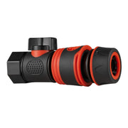3/4" BSPF Thread Quick Connect Valve with Hose Connector Black Soft - Home & Garden > Lawn & Garden > Watering & Irrigation > Garden Hose Fittings & Valves > Garden Hose Fittings Garden watering