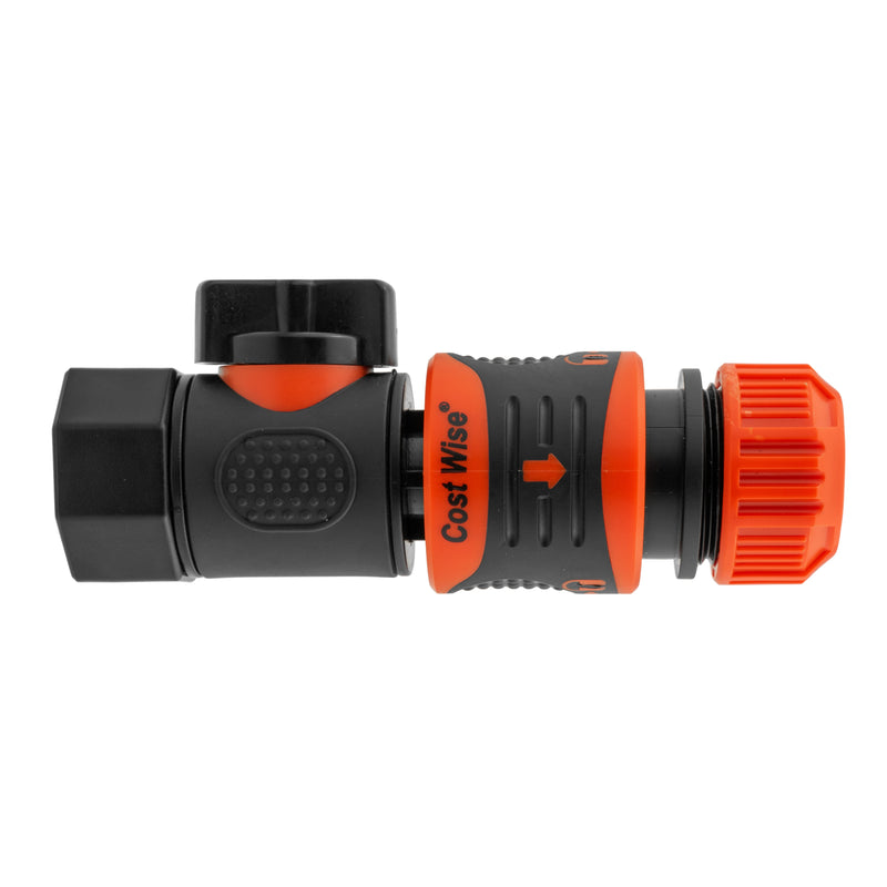 3/4" BSPF Thread Quick Connect Valve with Hose Connector Lock - Home & Garden > Lawn & Garden Garden watering