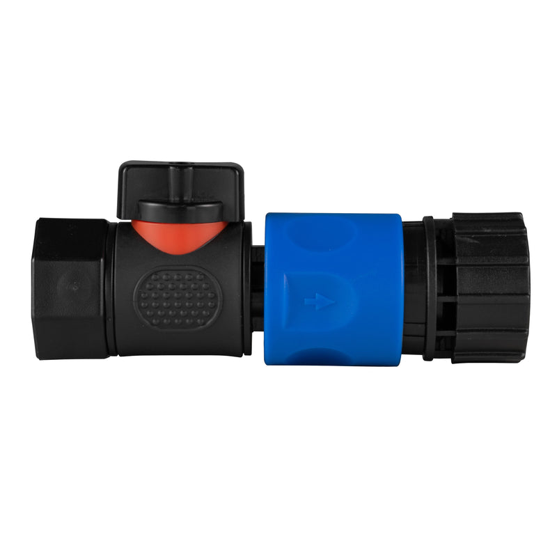 3/4" BSPF Thread Quick Connect Valve with Hose Connector 3/4" BSPF - Home & Garden > Lawn & Garden > Watering & Irrigation > Garden Hose Fittings & Valves > Garden Hose Fittings Garden watering