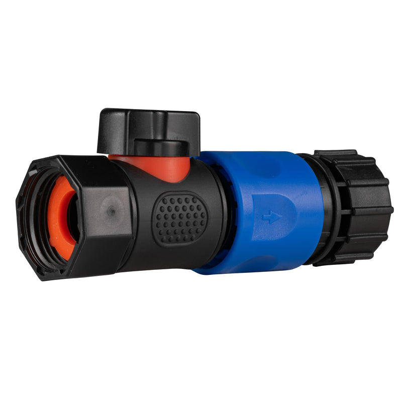 3/4" BSPF Thread Quick Connect Valve with Hose Connector 3/4" BSPF - Home & Garden > Lawn & Garden > Watering & Irrigation > Garden Hose Fittings & Valves > Garden Hose Fittings Garden watering